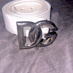 Dolce& gabbana belt white chrome